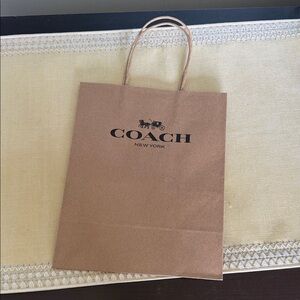 Coach Tan Shopping Bag with Logo